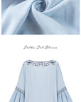 Women's Bohemian V-Neck Lace-Up Blouse – Hand-Embroidered Cotton Top – Retro Artistic Vibes