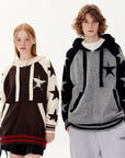 Women’s Vintage Knitted Cardigan Hoodie – Cozy Leisure with Retro Charm