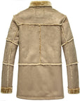Men’s Mid-Length Leather Jacket – Rugged Elegance in Camel, Chocolate & Bronze