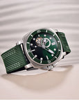Sports Automatic Mechanical Watch – Luminous Night Display | 20M Waterproof | Nylon-Leather Strap