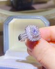 2 Carat Moissanite Flower Ring – Diamond Alternative Engagement Ring – Stunning Sparkle