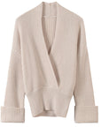 Pull en tricot à manches longues pour femme