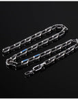 Men’s Sterling Silver Cuban Chain Necklace - 925 Silver Lightning Rope Necklace (50cm/55cm, Non-Tarnish, Hypoallergenic)
