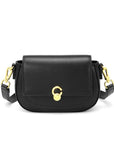 Women’s Two-Layer Cowhide Shoulder Bag – Shell-Shaped Genuine Leather Handbag