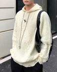 🧥 Men's & Women's Apricot-Black Hoodie – Urban Comfort Redefined