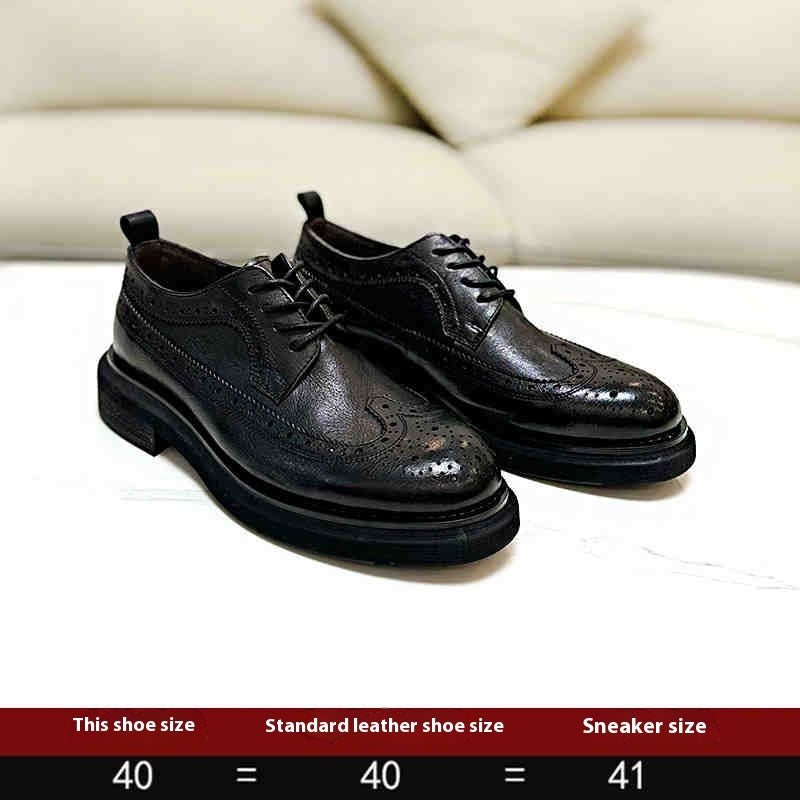 Leder Brogue Herrenschuhe Dick