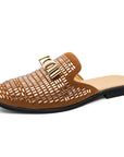 🔥 Men's Premium Leather-Look Sandals - Fashion Minimalist Design (Black/Blue, Brown/Gold, White/Grey)