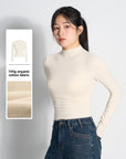 Women Cotton Blend Slim Fit Long Sleeve T-Shirt – Breathable Round Neck Casual Yoga Pullover Top