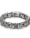 ๐ Men's Skull Bracelet - Titanium Steel Punk Cuff