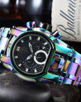 Men’s Oval Dial Quartz Watch – 49mm Stainless Steel