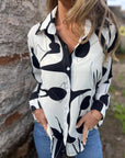 👗 Women’s Printed Chiffon Shirt – Sophisticated Elegance with a Modern Edge