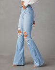 Women’s Fashion Wide-Leg Jeans – High-Waist Chic with Effortless Temperament