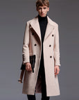 Men’s Extra-Long Sweater Coat with Belt – Refined Winter Statement
