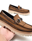 Men’s Genuine Leather Shoes - Suede & Leather Low-Heel Loaf