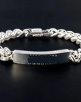 Men’s Titanium Steel Necklace & Bracelet Set - Mechanical Water Wave Chain (Numbers/Text Design, 20cm, Unisex Ins Style Jewelry)