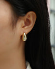 Golden Ins Style Moissanite Earrings women
