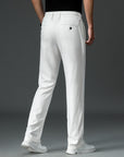 Men’s Thin Cotton-Linen Trousers – High Waist, Wide Leg (Creamy-White/Black/Royal Blue/Khaki)