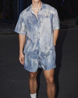 Men's Denim Shirt & Shorts Set 🌞 | 4-Season Polyester Suit 🌀 | Youth Fashion Two-Piece (M-4XL)
