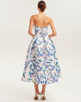 Women's Floral Strapless Dress