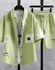 Men's National Style Summer Set 🇨🇳 | Short Sleeve Shirt + Shorts