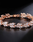 Bracelet pour femme en micro zircons incrustés – Bijou géométrique taille diamant (or/argent/or rose)