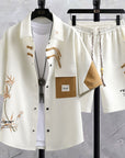 Men's National Style Summer Set 🇨🇳 | Short Sleeve Shirt + Shorts