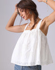 French Minority Lace Embroidery Camisole Loose Lace Shirt
