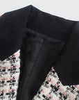 🧥Women's Striped Mid-Length Blazer – Intellectual Elegance