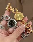 💫 Gilded Elegance: Women’s Hollow-Out Bracelet Watch