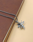 Pendentif vintage en argent sterling S925, tête de mort et ange – Bijou gothique géométrique (collier unisexe fabriqué par Seiko)