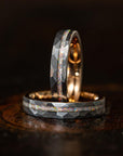 6mm Tungsten Steel Hammer Pattern Electric Rose Ring New