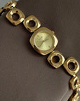 💫 Gilded Elegance: Women’s Hollow-Out Bracelet Watch
