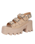 ✨ Edgy Elegance: Women's Rivet-Trimmed Platform Sandals