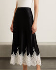 ✨ Satin Lace Fishtail Skirt for Women – Elegant & Feminine