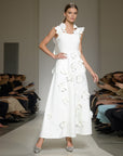 High-grade Stitching Three-dimensional Flower Sling Dress WOMEN