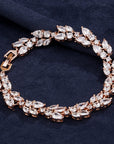 Bracelet pour femme en micro zircons incrustés – Bijou géométrique taille diamant (or/argent/or rose)