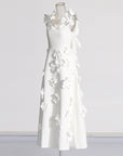 High-grade Stitching Three-dimensional Flower Sling Dress WOMEN