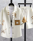 Men's National Style Summer Set 🇨🇳 | Short Sleeve Shirt + Shorts