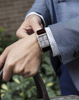 Men's Slim Business Watch - 7.5mm Ultra-Thin Calendar Quartz Watch - Sapphire Crystal & Stainless Steel