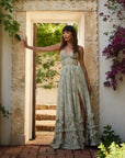 Robe dos nu sexy pour femme 🔥 - Robe d'été trapèze à col licou 🌿 (vert) - Robe moulante sans manches en polyester 👗 (XS-XXL)