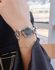 💫 Gilded Elegance: Women’s Hollow-Out Bracelet Watch