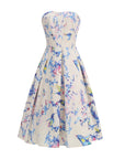 Women's Floral Strapless Dress