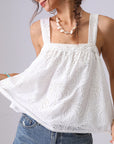 French Minority Lace Embroidery Camisole Loose Lace Shirt