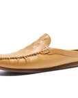 Chaussons Gommino respirants pour homme – Chaussures d'été décontractées et semi-glissantes (noir/gris/jaune) | Tailles 39-45