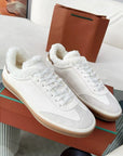 Genuine Leather Preppy Style Men's Training Shoes – Classic Cowhide Low-Top for Daily Wear & Hiking