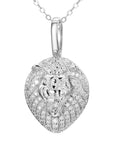 🦁 Lion Head 925 Silver Moissanite Necklace - Regal Statement Piece (Gold/White Gold Plated, 20"-32" Chain)