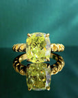 🖤 Olive Elegance : Bague en argent polyvalente pour femme