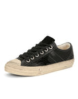 Women’s Washed Horse-Pattern Sneakers – Mid-Heel (3-5cm) in Black/White/Brown/Leopard