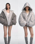 WOMEN'S Double-Sided Faux Fur Vintage Jacket – Ultra-Short Chenille Coat – Socialite Winter Fashion