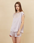 Women's French Style Mulberry Silk Sleeveless Shorts Suit - Luxury Summer Lounge Set (9 Colors, M-XL)